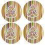 Hermia Pack de 4 Salvamanteles Multicolor de 37 cm
